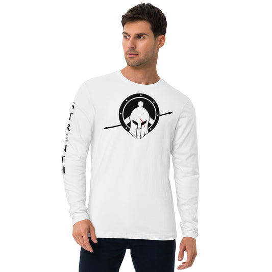 Long Sleeve Fitted Crew (White - STRENTH)